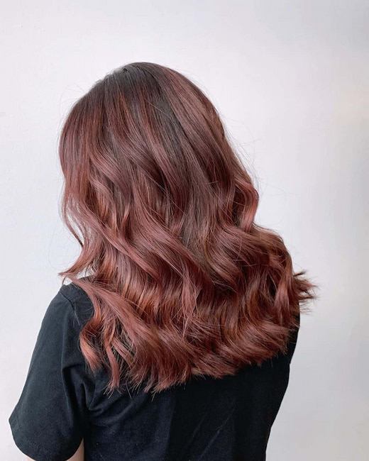 No-Bleach Hair Colour Ideas For Asian Dark Rose Brown